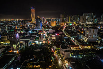 Night view in georgetown city at penang malaysia