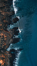 High angle view of sea