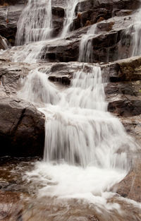 Scenic view of waterfall