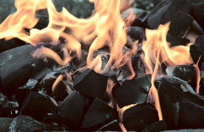 Close-up of bonfire