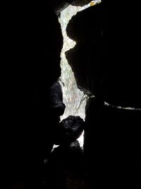 Scenic view of rock formation in water