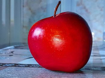 Close-up of apple on table