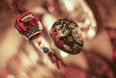 Close-up of christmas decorations