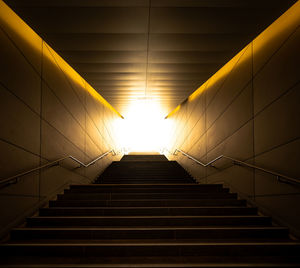 Low angle view of steps in subway