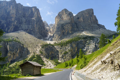 Road passing through a mountain