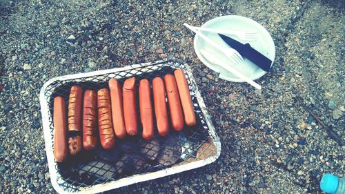 Close-up of food on table