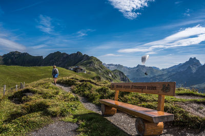 Panoramic viewpoint at alpen tower, haslital, switzerland