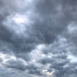 Low angle view of storm clouds in sky