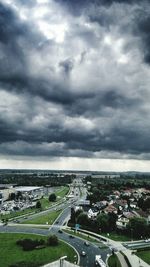 Cloudy sky over city