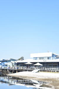 Built structure against clear blue sky