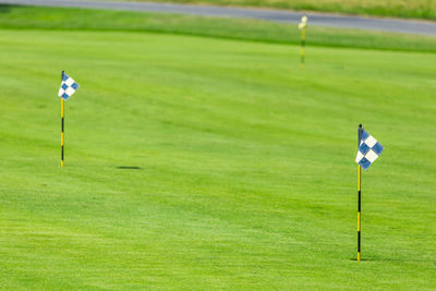 Umbrella on golf course