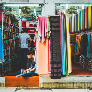 Man sitting in store