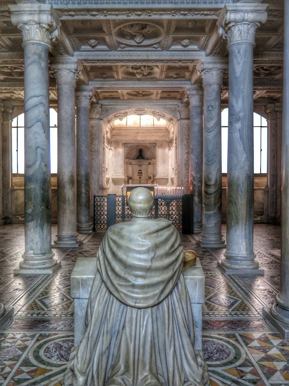 VIEW OF SCULPTURES IN TEMPLE