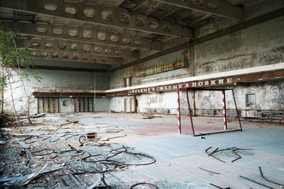 Interior of abandoned building