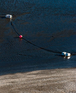 High angle view of beach