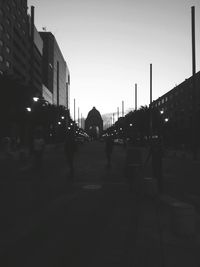 City street at sunset