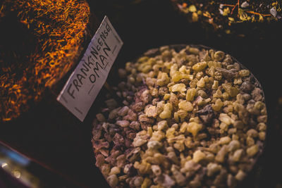 Close-up of food for sale at market stall