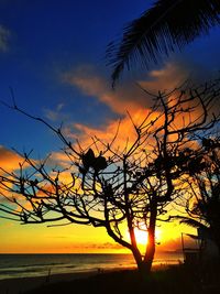 Scenic view of sea during sunset