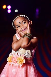 Indian girl child in stage show