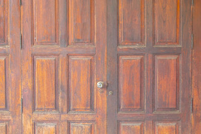 Full frame shot of closed wooden door