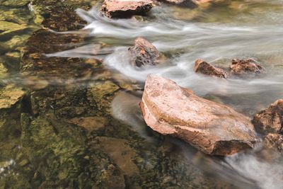 View of rocks in sea