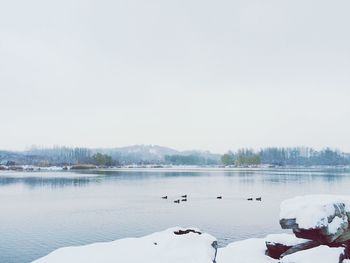 Scenic view of calm lake