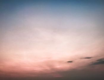 Low angle view of clouds in sky during sunset