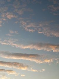 Low angle view of sky during sunset