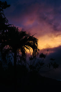 Scenic view of landscape against sky at sunset