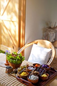 Close-up of fruit salad in bowl