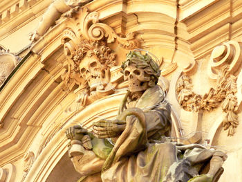 Low angle view of statue of historic building