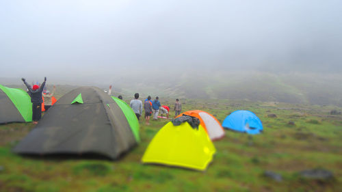 Group of people on the land