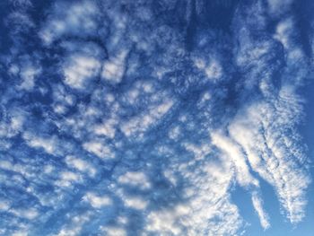 Low angle view of cloudy sky