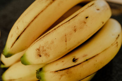 High angle view of bananas on table