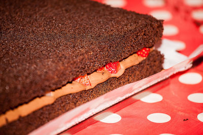 Close-up of chocolate cake