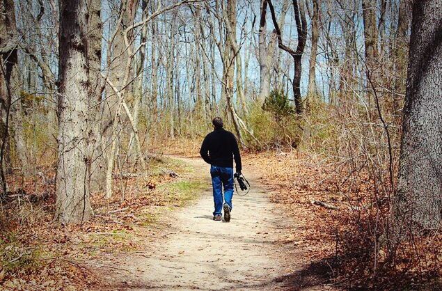 Man walking from behind