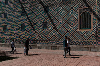 People walking on footpath