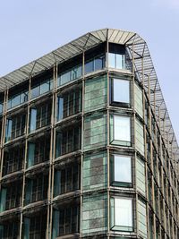 Low angle view of building against clear sky