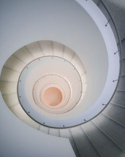 Directly below shot of spiral staircase