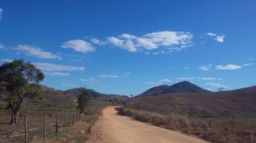 Road amidst landscape against sky