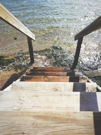 High angle view of sea shore