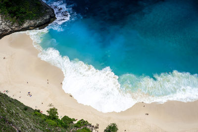 High angle view of beach