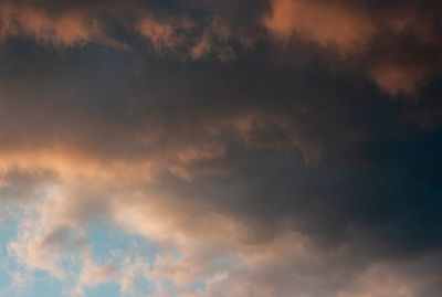 Low angle view of storm clouds in sky