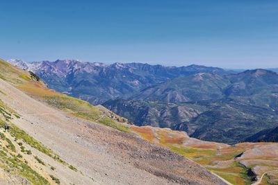 Timpanogos hiking trail landscape views in uinta wasatch cache national forest utah