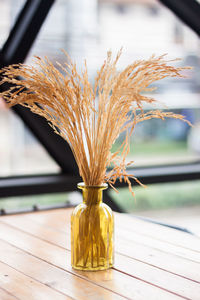 Close-up of vase on table