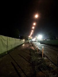 Walkway at night