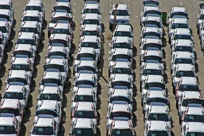 Full frame shot of cars on road