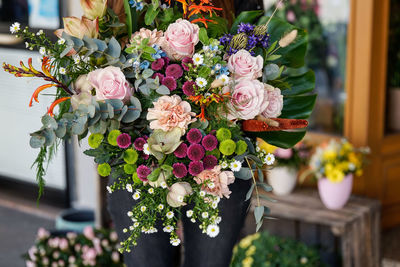 Close-up of rose bouquet