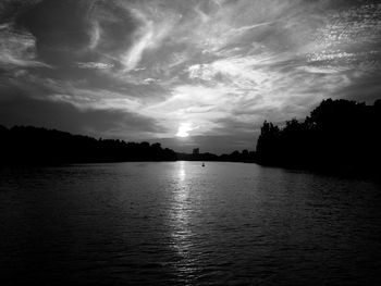 Scenic view of sea during sunset