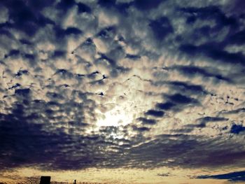 Low angle view of cloudy sky